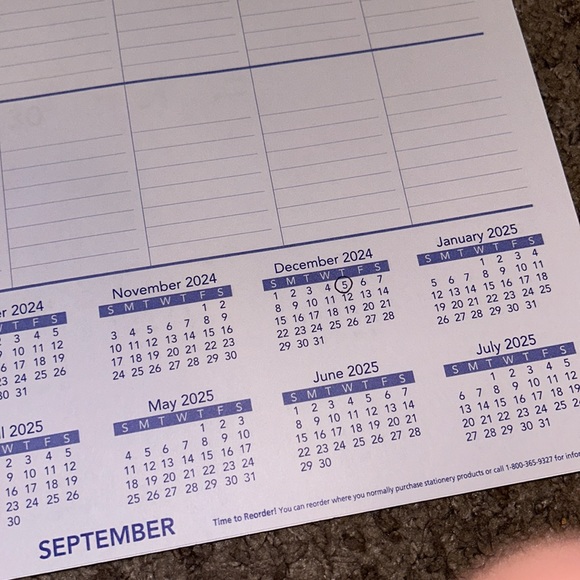 2024 Wall/Desk Calendar Size Medium - At A Glance - Picture 4 of 4